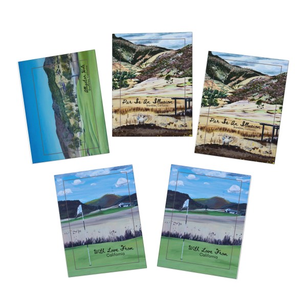 🎨 Greeting Card 5-Pack: Brambles Golf Collection