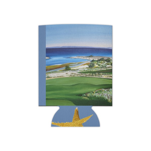 Spyglass Hill Coastal Can Cooler — Monterey Bay Golf Art by Athena Rose