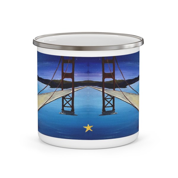 SF Looper- 12 oz Enamel Camp Mug | Art by Athena Rose